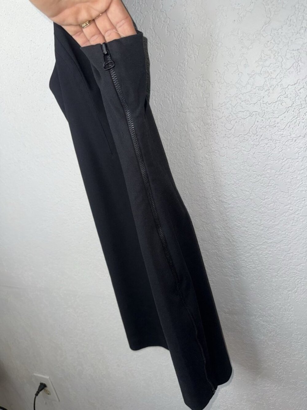 T by Alexander Wang Black Sleeveless Bodycon Dress Small Full Zip T-back 1B - Picture 5 of 13